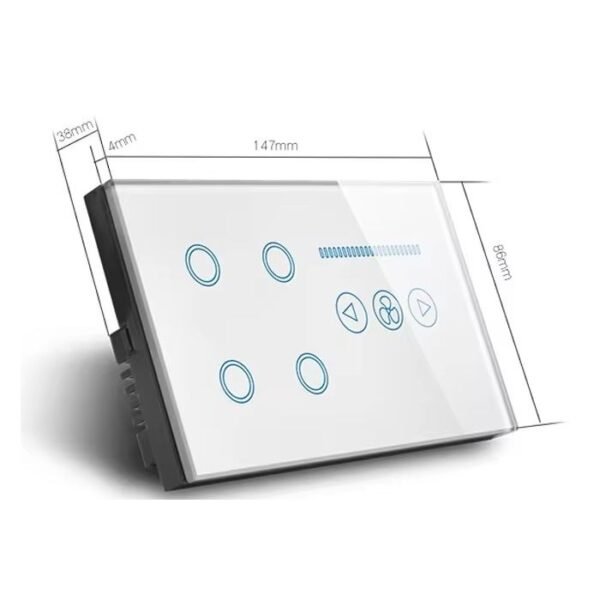 4-gang-dimmer-smart-switch 4 Gang Smart WiFi and Fan dimmer Compatible Alexa and Google Home