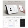 4 Gang Smart  Light Switch with Wall Socket - Works Alexa and Google Home