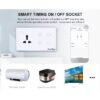 4 Gang Smart  Light Switch with Wall Socket - Works Alexa and Google Home