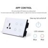 4 Gang Smart  Light Switch with Wall Socket - Works Alexa and Google Home