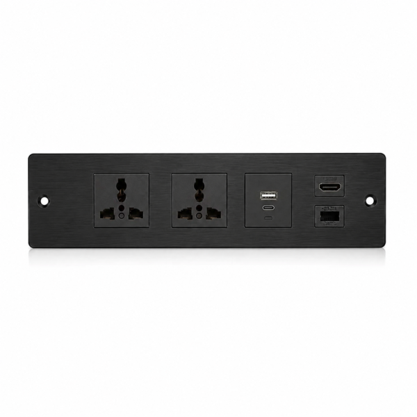 Office Desk Socket with 2 electrical sockets, 2 USB, 1 HDMI, 1 Network