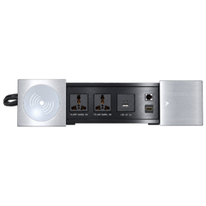 Sliding Table / Floor Socket with Wireless Phone Charger