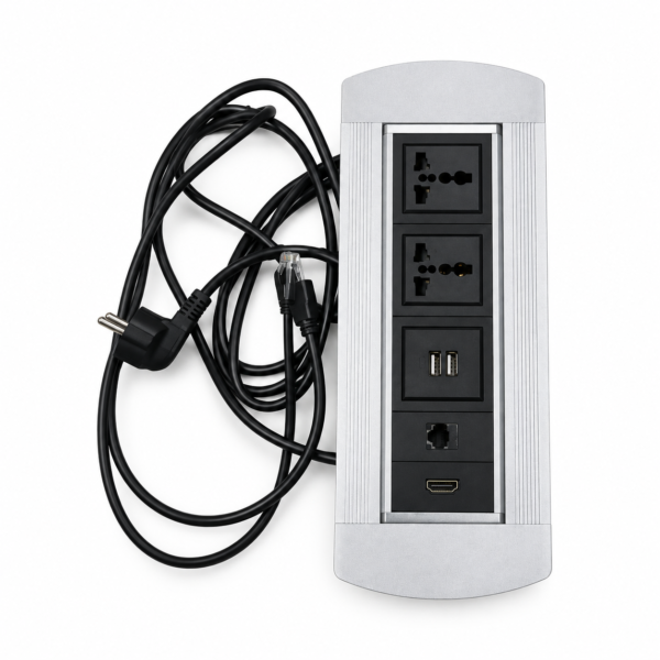 Office manual flipping rotation desktop table socket outlet