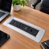 Office manual flipping rotation desktop table socket outlet