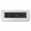 Office manual flipping rotation desktop table socket outlet