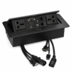 ChatGPT Image Oct 6, 2026, 10_21_08 PM Conference table connectivity box with Wires - Multifunction, usb-C port, usb port, audio, VGA and HDMI, Telephone and data