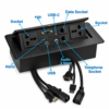 ChatGPT Image Oct 6, 2026, 10_30_45 PM Conference table connectivity box with Wires - Multifunction, usb-C port, usb port, audio, VGA and HDMI, Telephone and data
