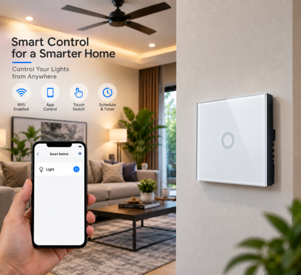 ChatGPT Image Sep 17, 2026, 11_08_51 PM 1 Gang WiFi Light Switch - Compatible with Alexa/Google Home