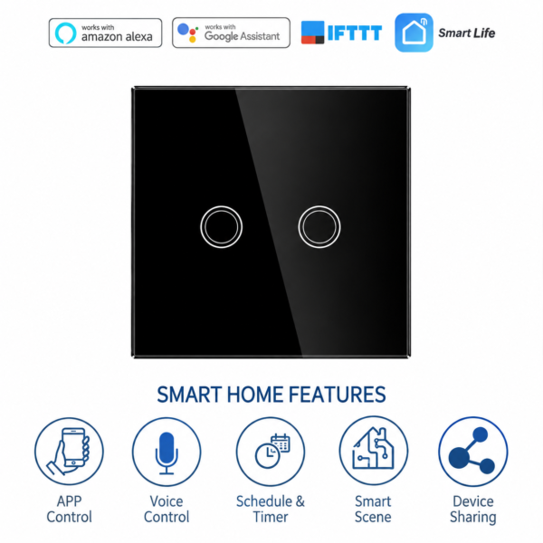 ChatGPT Image Sep 22, 2026, 10_42_29 PM 2 Gang Smart Touch Switch, WIFI Smart Light Switch Works with Alexa and Google Home