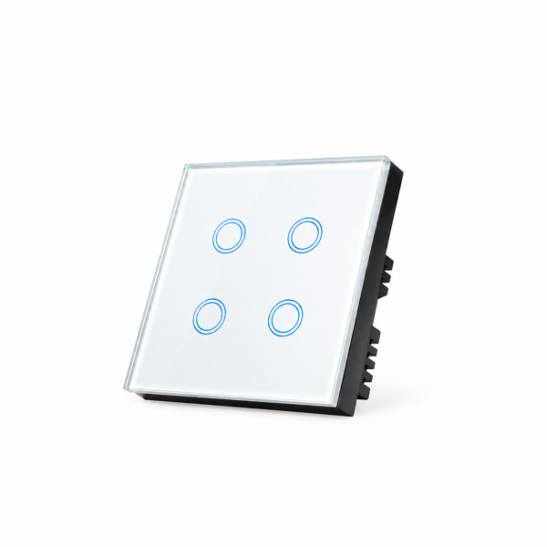 4 Gang smart switch, WiFi smart touch light switch, Alexa and Google Home Compatible