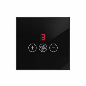 ChatGPT Image Sep 28, 2026, 02_21_01 PM WiFi Smart Fan dimmer, Touch Glass Panel, Mobile controlled, Compatible with Alexa and Google, No Hub required