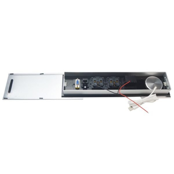Sliding Table / Floor Socket with Wireless Phone Charger