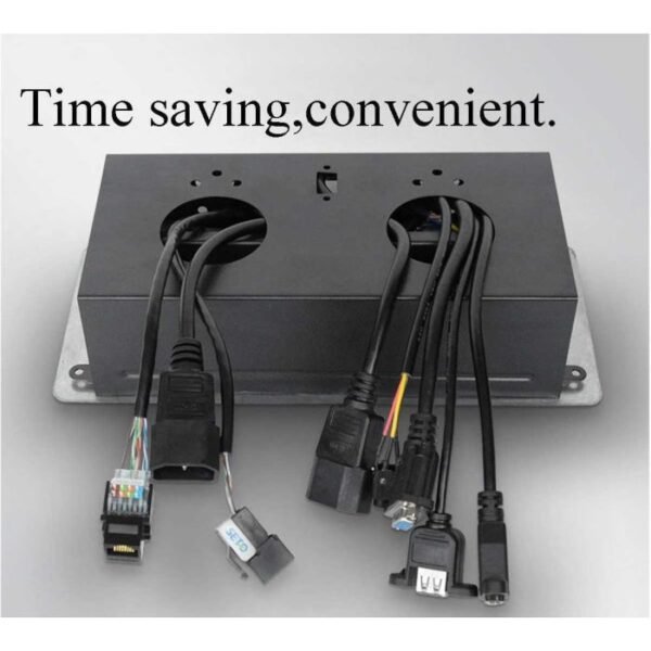 conference-table-connectivity-box-with-wires-2-1_1 Conference table connectivity box with Wires - Multifunction, usb-C port, usb port, audio, VGA and HDMI, Telephone and data
