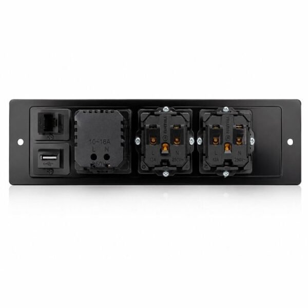 Office Desk Socket with 2 electrical sockets, 2 USB, 1 HDMI, 1 Network