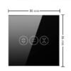 curtain_switch_dimensions Smart Curtain Switch for Motorized Curtains/Blinds, Touch Glass Panel, Mobile controlled, Compatible with Alexa and Google, No Hub required