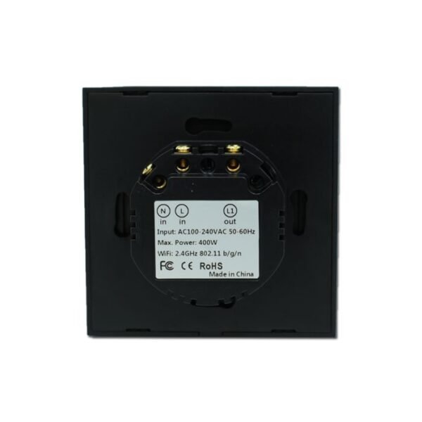 curtzee-smart-fan-controller-backside_1 WiFi Smart Fan dimmer, Touch Glass Panel, Mobile controlled, Compatible with Alexa and Google, No Hub required