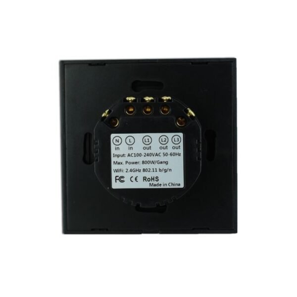 3 Gang smart switch, WiFi smart touch light switch, Alexa and Google Home Compatible Without Hub