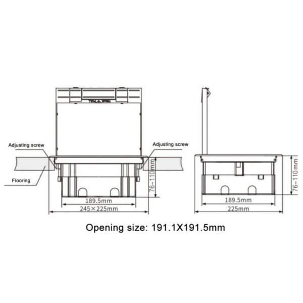 4-Way Waterproof Plastic Floor Box