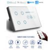 wifi-4-gang-with-fan-dimmer-smart-touch-switch 4 Gang Smart WiFi and Fan dimmer Compatible Alexa and Google Home